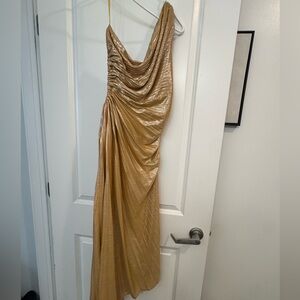 Zara Metallic Gold Dress